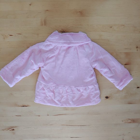 Precious pink faux fur coat with bows - Picture 6 of 8